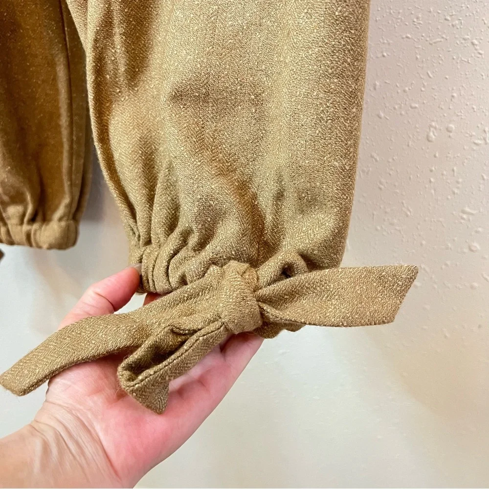 Free People Paperbag Ties High Waist Tan Women’s Pants Size Medium NWT
